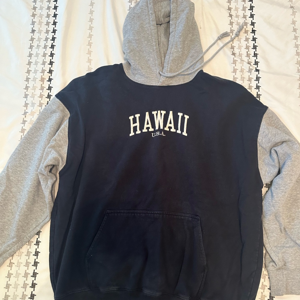 brandy melville oversized colorblock hoodie